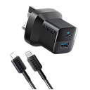 [B2331K11] Anker 323 Charger with 322 USB-C to USB-C Cable (33W , 3ft) -Black