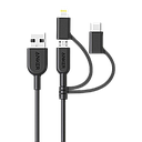 [A8436H12] Anker 3 in 1 PowerLine II (0.9m) C89 - Black
