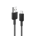 [A81H6H11] Anker 322 USB-A to USB-C Cable Braided (1.8m/6ft) -Black