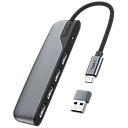 [M20C] Syntech USB C to USB Hub 4 Ports - Space Gray